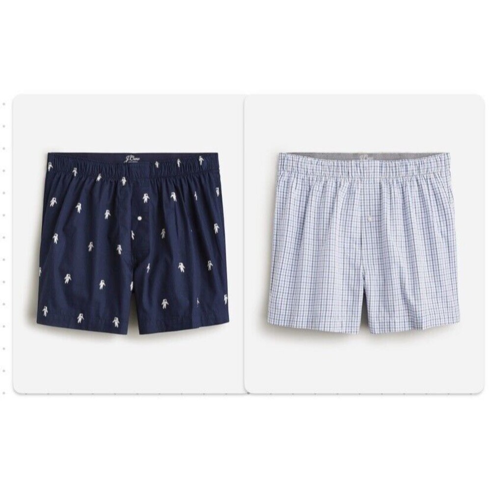 J.Crew Men’s Bundle (2) Cotton Printed boxers NWT Size  XS